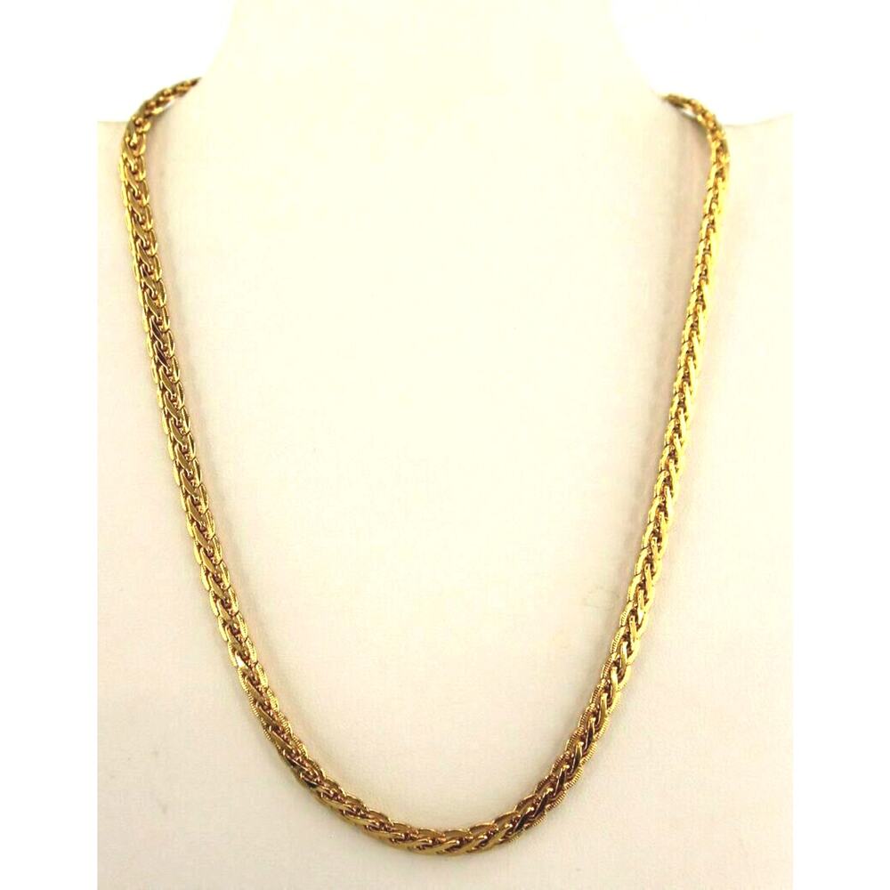 Classic Napier Goldtone Twist Design Chain Necklace